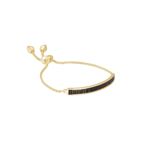 NWT! Kendra Scott Jack Adjustable Chain Bracelet in Black Spinel - Picture 3 of 5